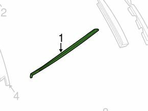 Lijst achterdeur links X - Type 2001 - 2010