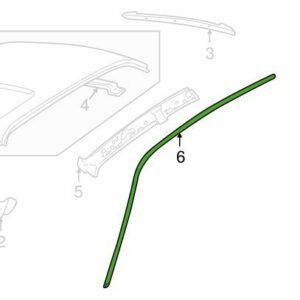 Sierlijst chroom links XJ 1995 - 2003