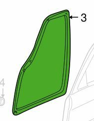 Rubber deur links voor XJ 1995 - 2003