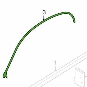 Rubber bovenaan deuromlijsting links S - Type 1999 - 2008